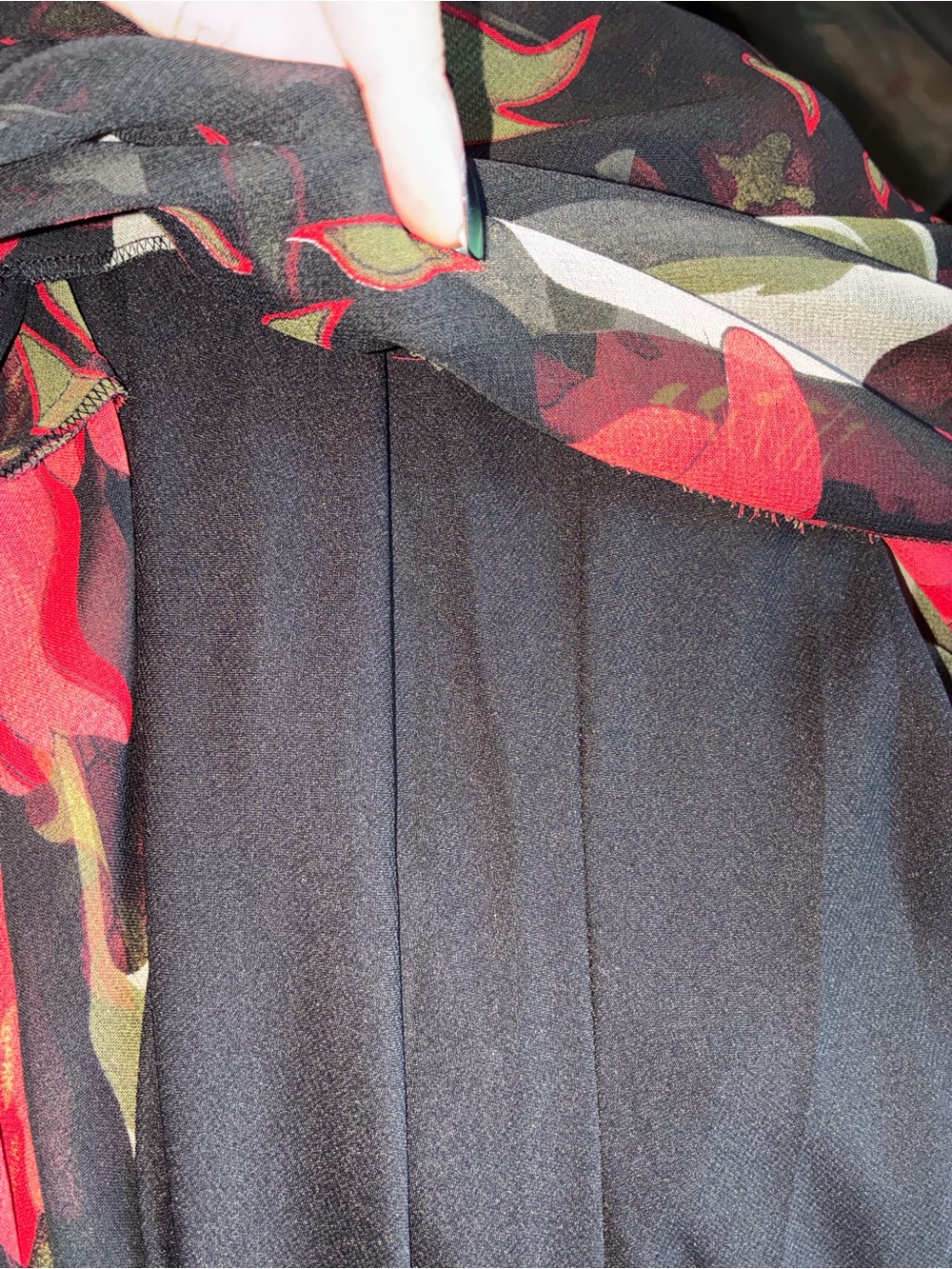 Raiment Fashions Inc. Floral Handkerchief Hem Slip Dress - Picture 7 of 7